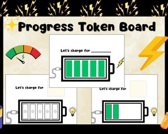 Fun Battery Token Board | ABA Behavior Chart for Kids | BCBA & RBT Therapy Tool | Digital Download