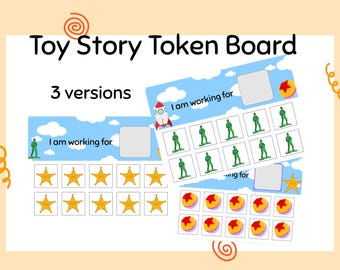Printable Toys Story Token Board | ABA Behavior Chart for Kids | BCBA & RBT Therapy Tool | Digital Download