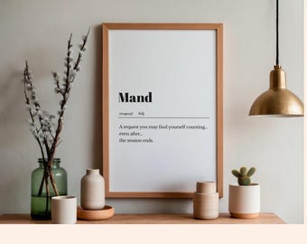 Mand Definition Print | ABA Wall Art | Verbal Behavior Humor Decor | BCBA RBT Gift | Digital Download