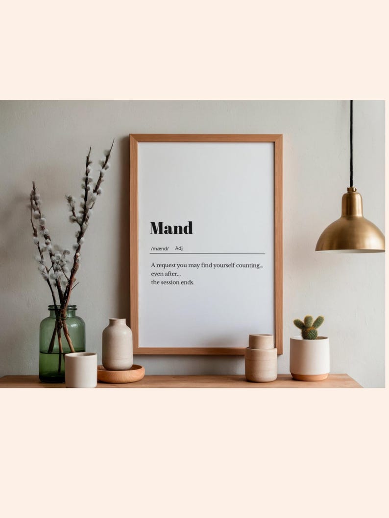 Mand Definition Mand Definition Print Poster | ABA Dictionary Wall Art | Verbal ...