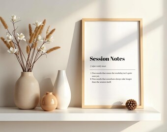 Funny ABA Wall Art | Session Notes Definition Poster | Behavior Analyst Decor | Bcba RBT Gift | Digital Copy