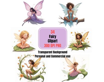34 elfen-clipart-png's | Fantasy-graphics, transparante achtergrond (directe download)