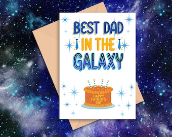 Dad Galaxy Birthday Card,  Greeting (PDF Pattern)