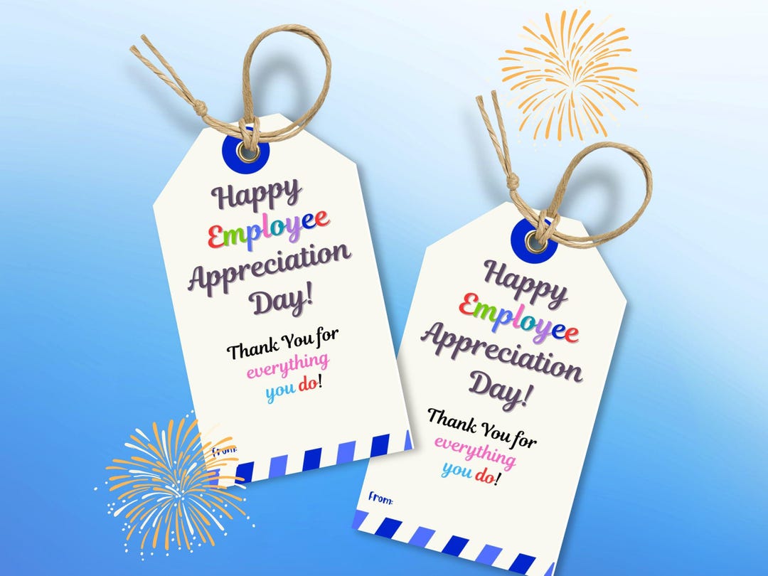 Employee Appreciation Gift Tag, Staff Thank You Tag for Workplace ...