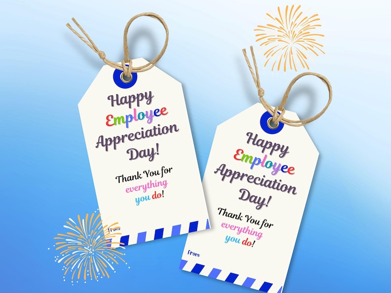 Employee Appreciation Gift Tag, Staff Thank You Tag for Workplace ...