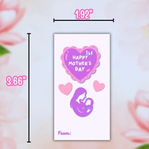 Etiqueta de regalo para el primer Día de la Madre, elegante mensaje femenino, imprimible (descarga digital) imagen 3