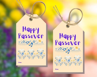 Etiquetas para regalos de Pascua, etiquetas para recuerdos de Pésaj (descarga digital)