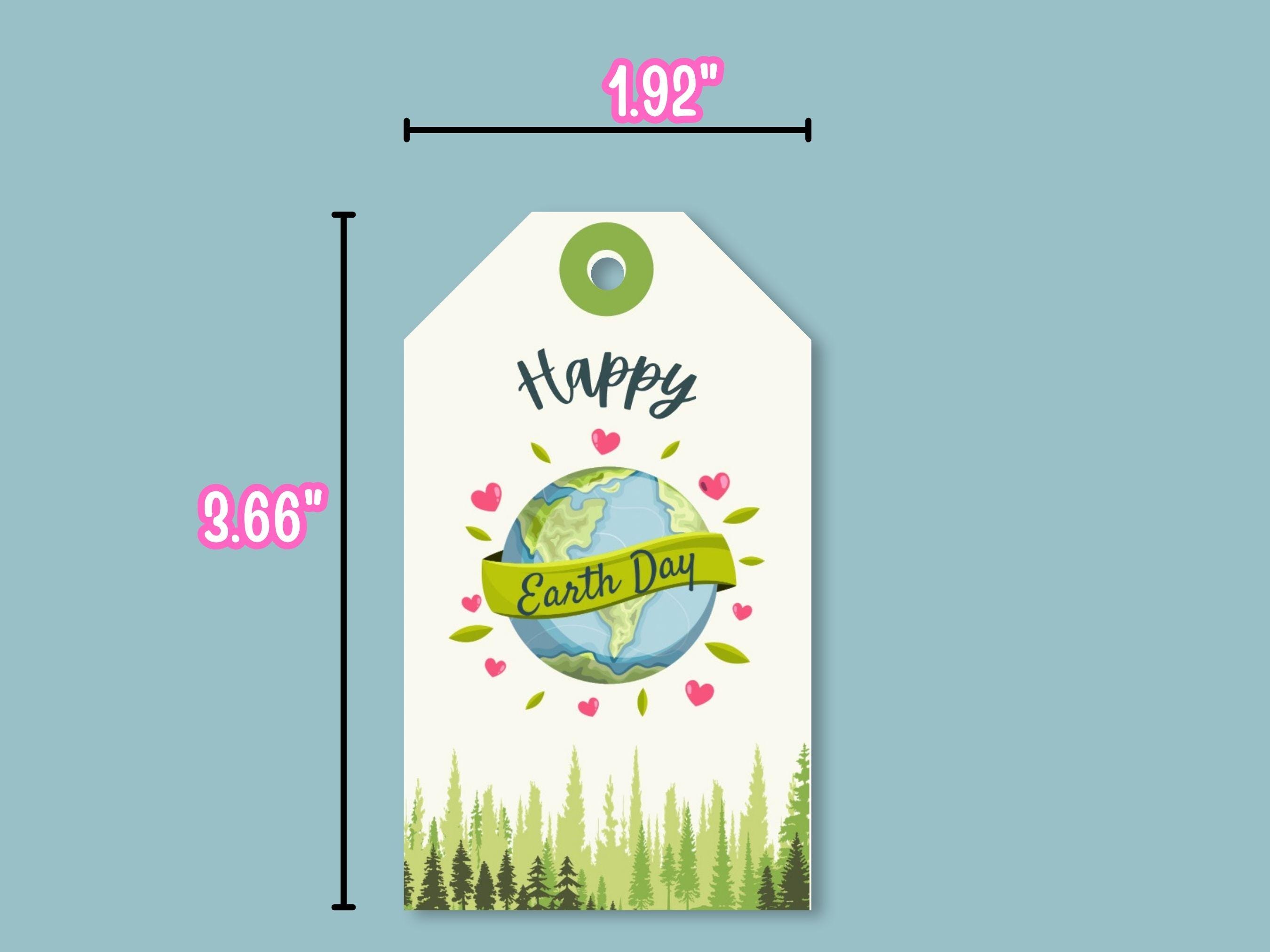 Earth Robe Tag Earth Day Gift Tag Printable, Instant Download - Etsy