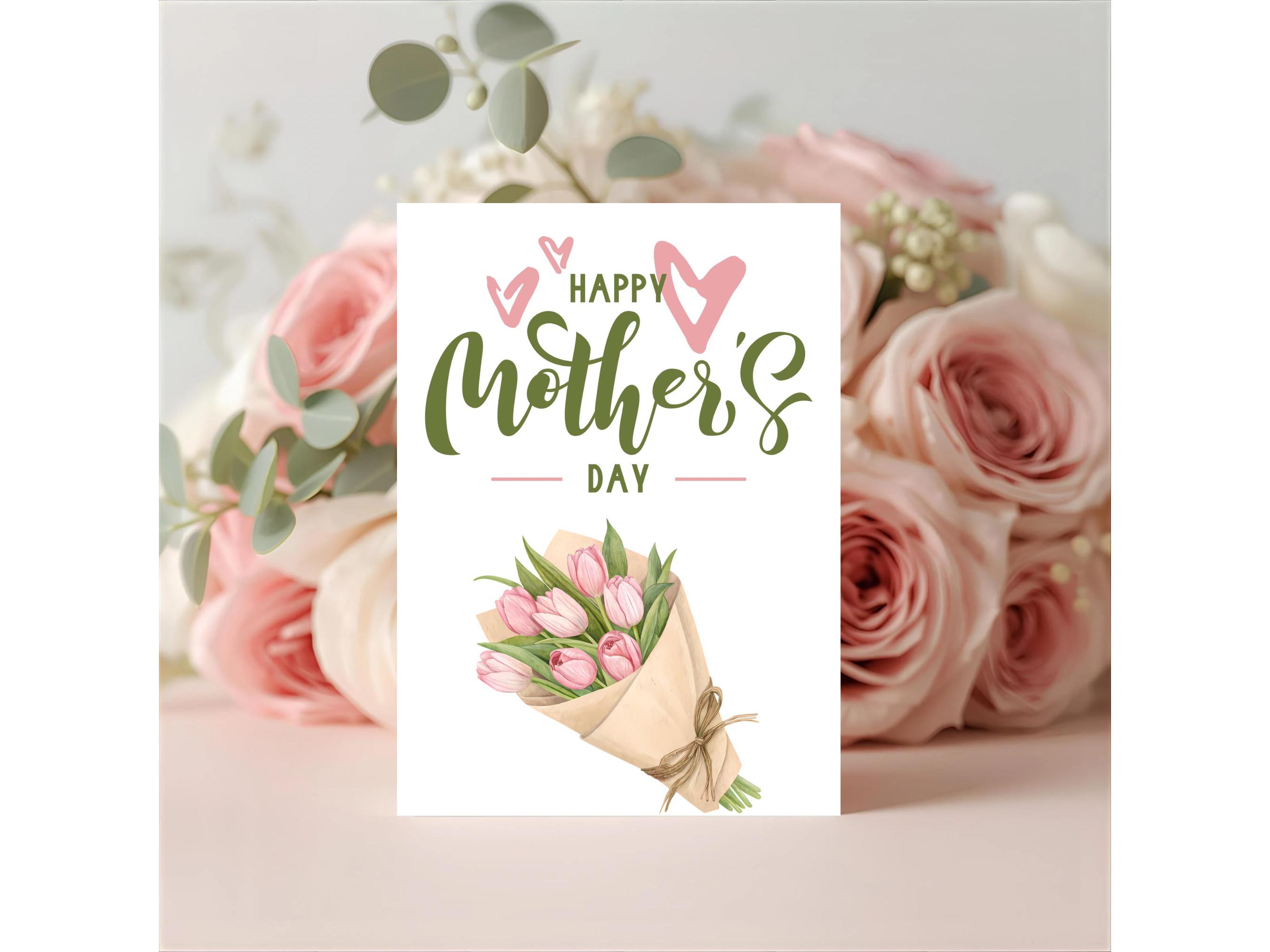 Floral Mother's Day Card | 5x7 Printable Greeting Card (instant ...