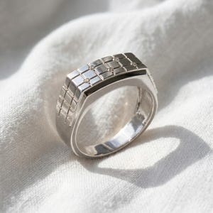 Mens Geometric Diamond Ring, Modern Grid Pattern Ring, Minimalist Mens Wedding Band, Lab Grown Diamond Ring, White Gold Statement Ring
Mens Diamond Ring, Geometric Mens Ring, Modern Wedding Band, Minimalist Ring for Men, Lab Grown Diamond Ring, White Gold Mens Jewelry