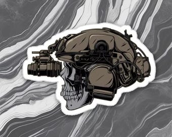 Soldier Skull Meme Sticker