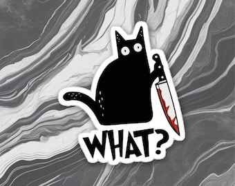 Cat What Meme Sticker