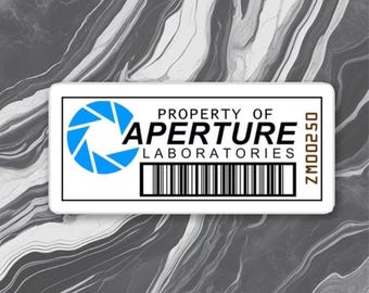 Aperture Science Barcode Meme Sticker