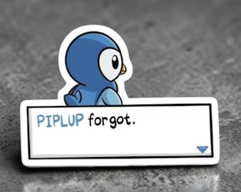 Pegatina de meme de Piplup Olvidó