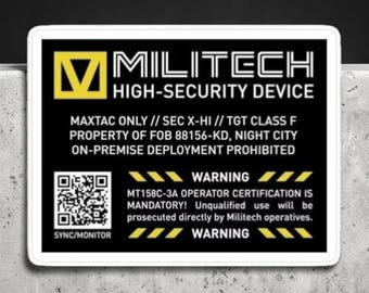 Militech High Security Device Meme Sticker