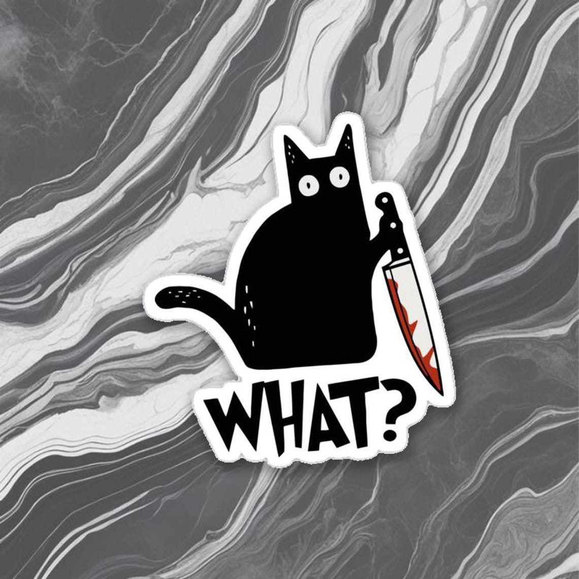 Cat What Meme Sticker - Etsy