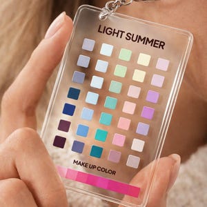 Llavero con paleta de colores de temporada de más de 40 colores / Muestra de color acrílica de 12 temporadas / 3 opciones de tamaño