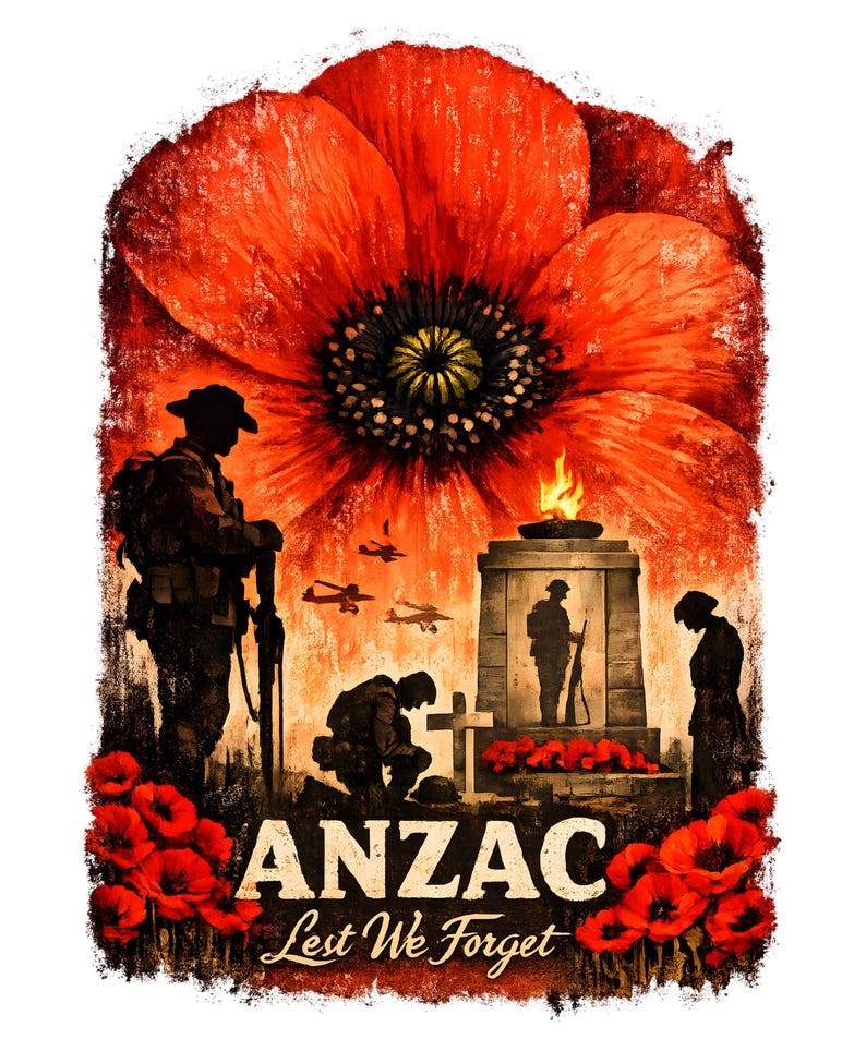 Australian Anzac Day Remembrance PNG, Memorial Commemoration Digital ...