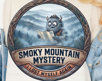 Smoky Mountain Mystery PNG I Lost Myself Again T-Shirt Design