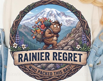 Rainier Regret PNG Who Packed This Bag T-Shirt Design