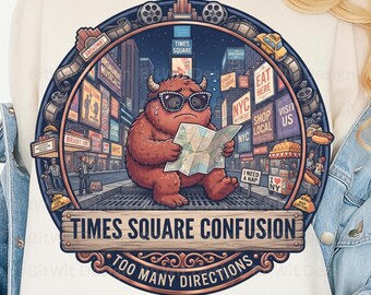 Times Square Confusion PNG Too Many Directions T-Shirt