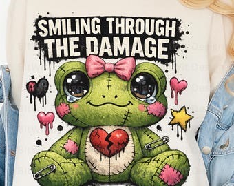 Sublimatieontwerp lachende kikker knuffel (digitale download)