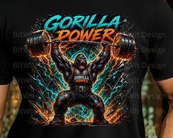 Imagen PNG de gorila levantando pesas, diseño de camiseta de gimnasio Beast Mode, imágenes prediseñadas de gorila fuerte, gráfico de culturismo, imagen PNG de sublimación de fitness