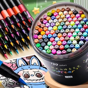 Set acrylpenseelstiften | 24-120 kleuren zachte verfpennen voor kunst- en schoolprojecten