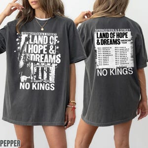 Camiseta de la gira Land of Hope & Dreams de Bruce Springsteen – Camiseta gráfica No Kings