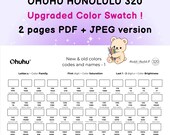 Ohuhu Honolulu 320 Color Swatch | Upgraded Version | Printable PDF + JPEG | New & Old Codes and Names | Nuancier amélioré| Format A4