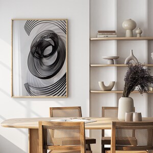 TITLE: Minimalist Abstract Spiral Motion Kinetic Wall Art Modern Living Room Decor (Digital Download)
