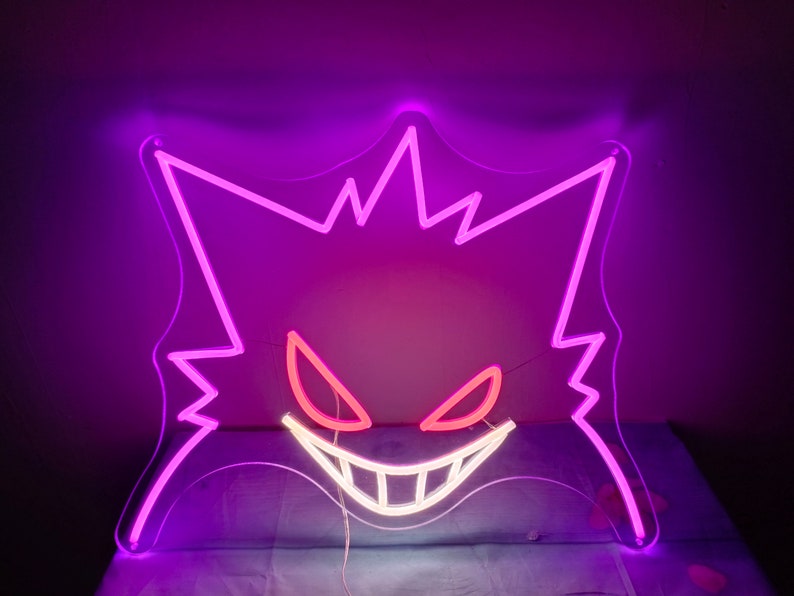 Gengar Led Neon Light Anime Sign Custom Japanese Anime Neon Etsy