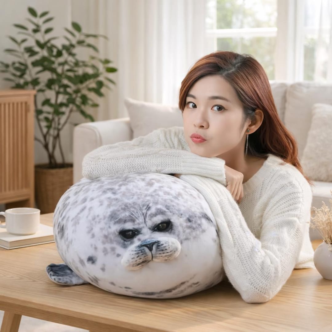 30/40/60CM Chubby Blob Seal Pillow peluche Animal juguete lindo suave decoración de la
