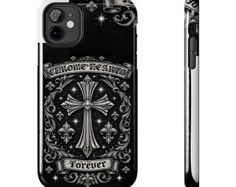 Chrome Hearts Style Cross Phone Case | Gothic Christian Streetwear Accessory