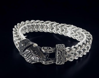 Gothic Snake Head Bracelet Men Stainless Steel Biker Chain Punk Jewelry Gift