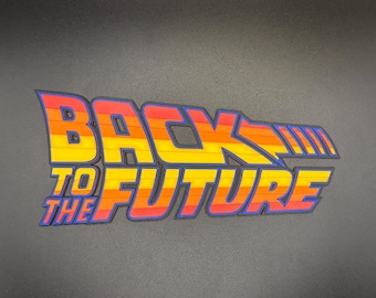 Cartello con logo Ritorno al futuro – Decorazione da parete/mensola o espositore da scrivania con film retrò
