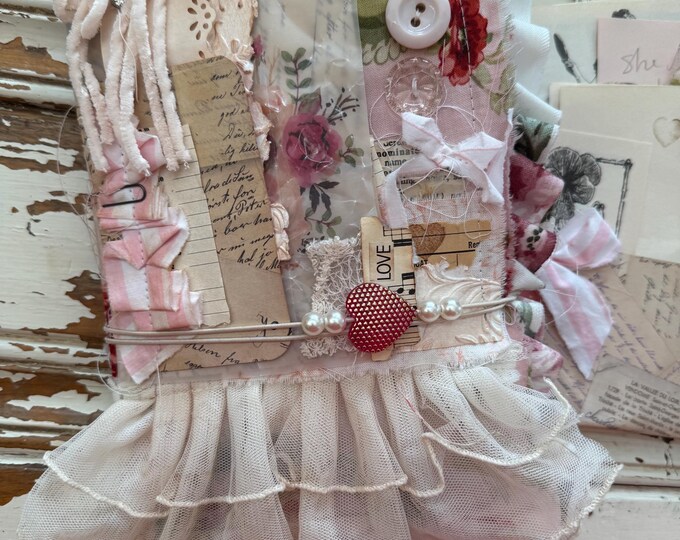 Shabby Valentines Love Art Junk Journal Vintage Ephemera Etsy