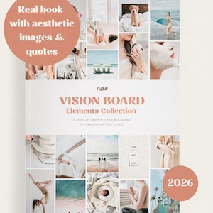 Colección de elementos del tablero de visión Revista Inspiración Visualización Manifestación Recorte Páginas Sueño Vida