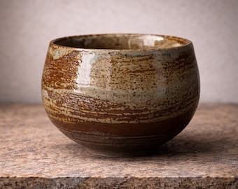 Japansk tekopp i keramik 80 ml - Wabi Sabi stengodskopp, rustik teceremonikopp, minimalistisk tekopp