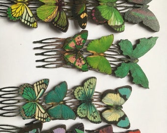 Wooden, small, wood, hair combs, Choose, hair accessories,Butterfly combs, laser cut, butterfly, wooden butterfly, TinkerDee2