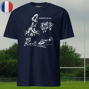 T-shirt Rugby Rigolo - Moments de Joie - Cadeau Idéal image 1