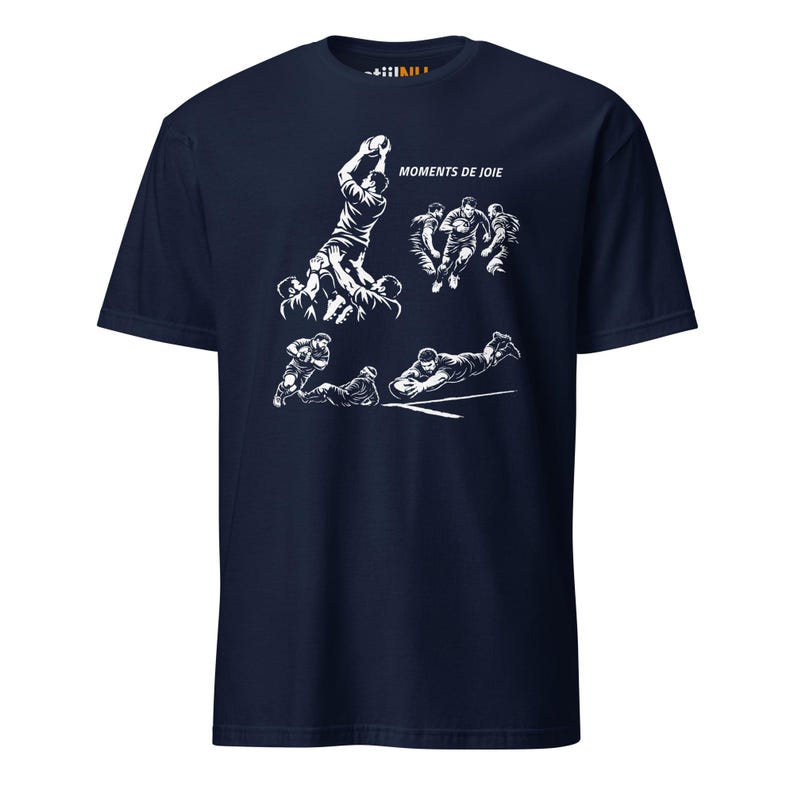 Rugby T-Shirt – MOMENTS OF JOIE , Vintage Sports Illustrations, Unisex Cotton Tee