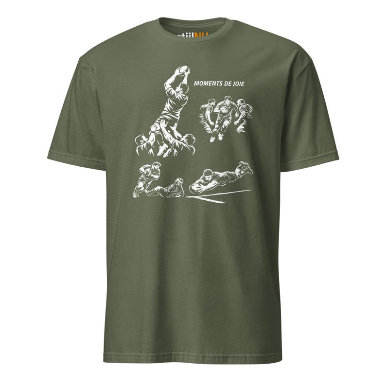 Rugby T-Shirt – MOMENTS OF JOIE , Vintage Sports Illustrations, Unisex Cotton Tee
