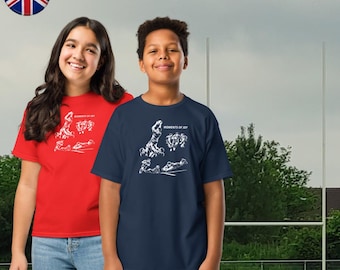 Youth classic tee Rugby  – Moments of Joy, Vintage Sports Illustrations,  English