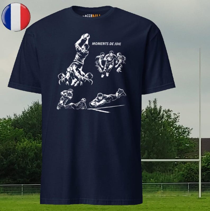 T-shirt Rugby Rigolo - Moments de Joie - Cadeau Idéal image 1