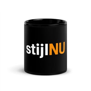 Taza negra brillante Stijlnu