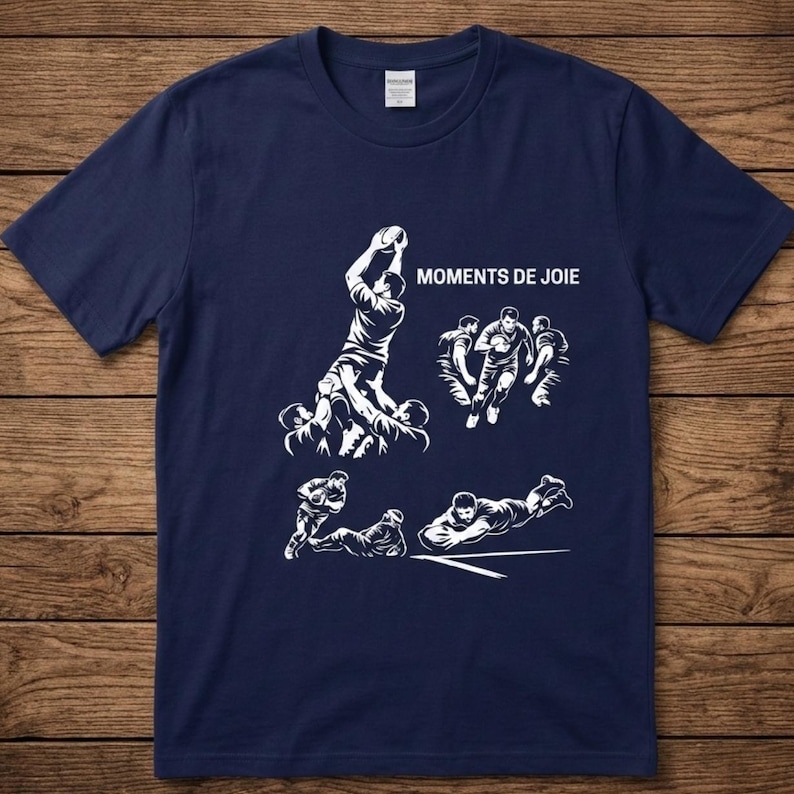 T-shirt Rugby Rigolo - Moments de Joie - Cadeau Idéal image 13