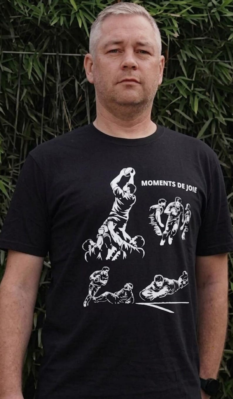 T-shirt Rugby Rigolo - Moments de Joie - Cadeau Idéal image 2