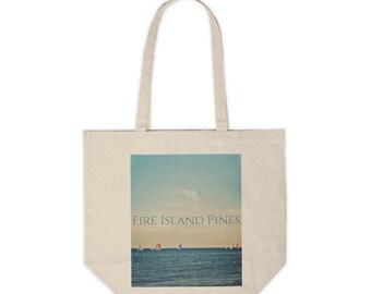 Fire Island Pines Sailing Large Canvas Tote