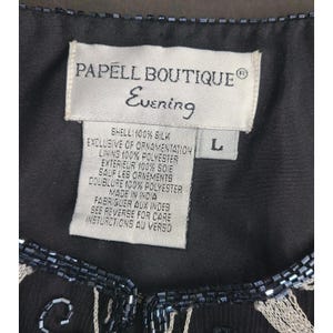 VTG Adrianna Papell Boutique Silk Beaded Jacket Sz L Embroidered Cardigan Topper image 7